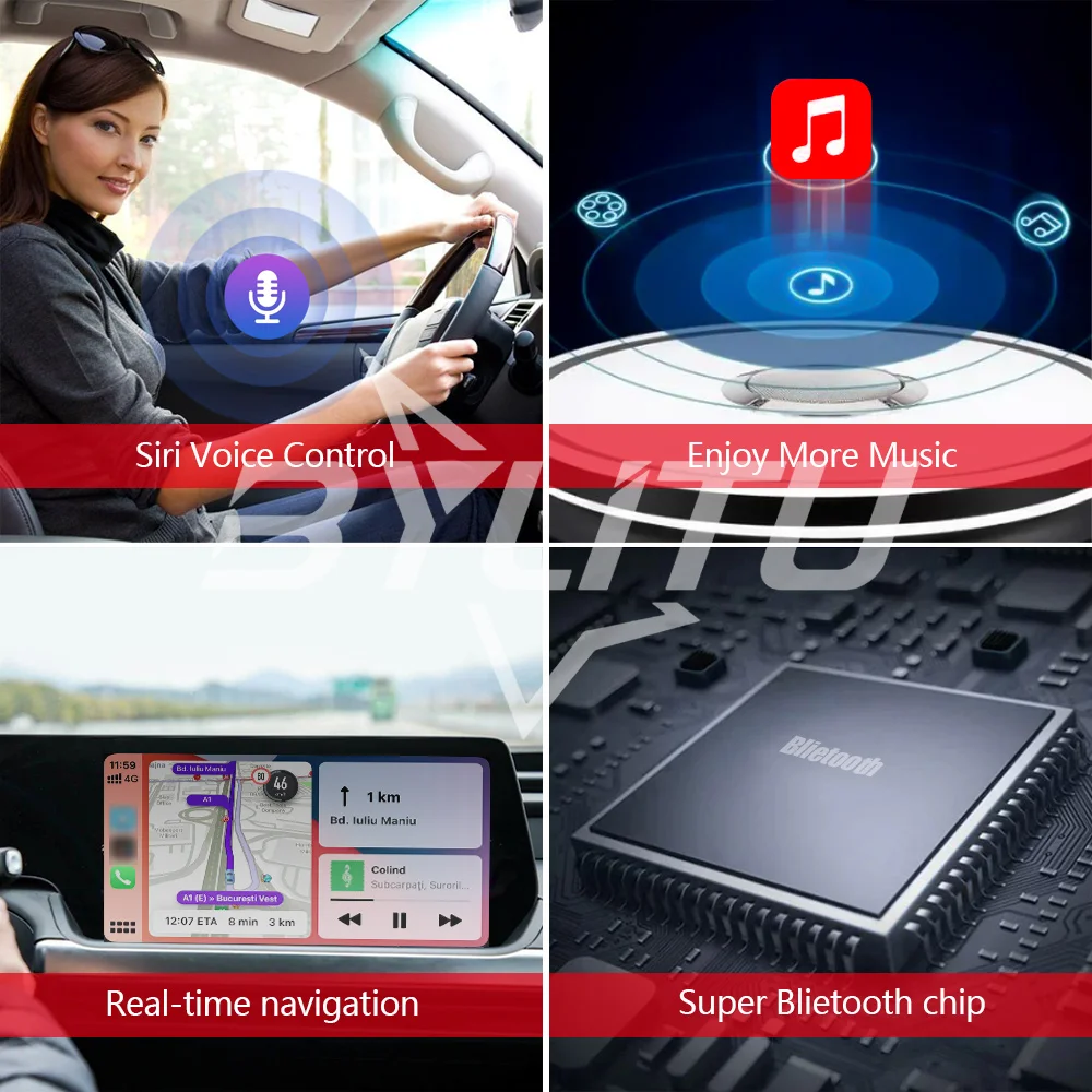 Mini 5.0 Small Box Wireless Android auto Wireless Carplay Adapter Bluetooth Dongle Plug And Play Suitable For Volvo Toyota Ford