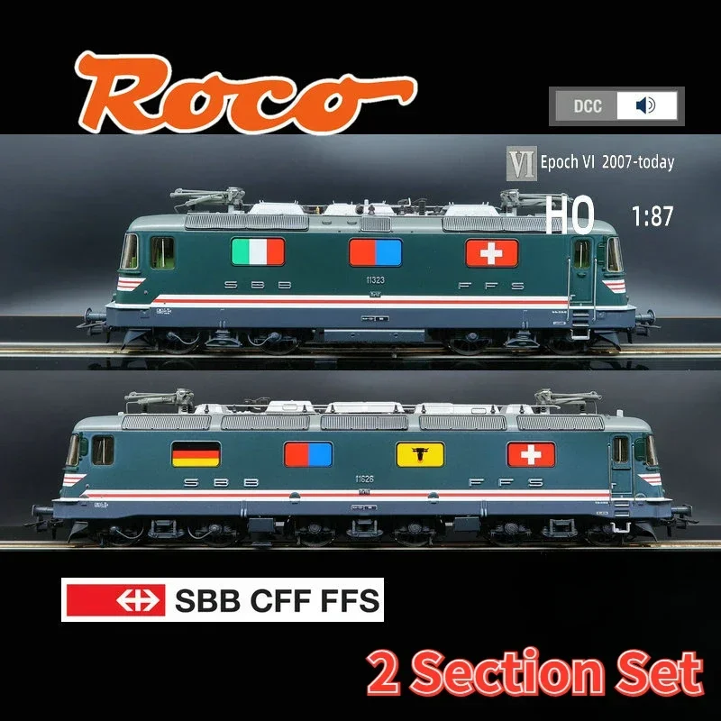 HO 1/87 Train Model ROCO 71415 Swiss SBB Sixth Generation RE10/10 Digital Sound Effect (DCC) Electric Locomotive Train Model Toy