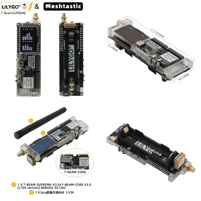 for LILYGO T-Beam ESP32-S3 SX1262 Meshtastic Module with GPS 433 868 915 920MHz Long Range LoRa Wireless Communication Board