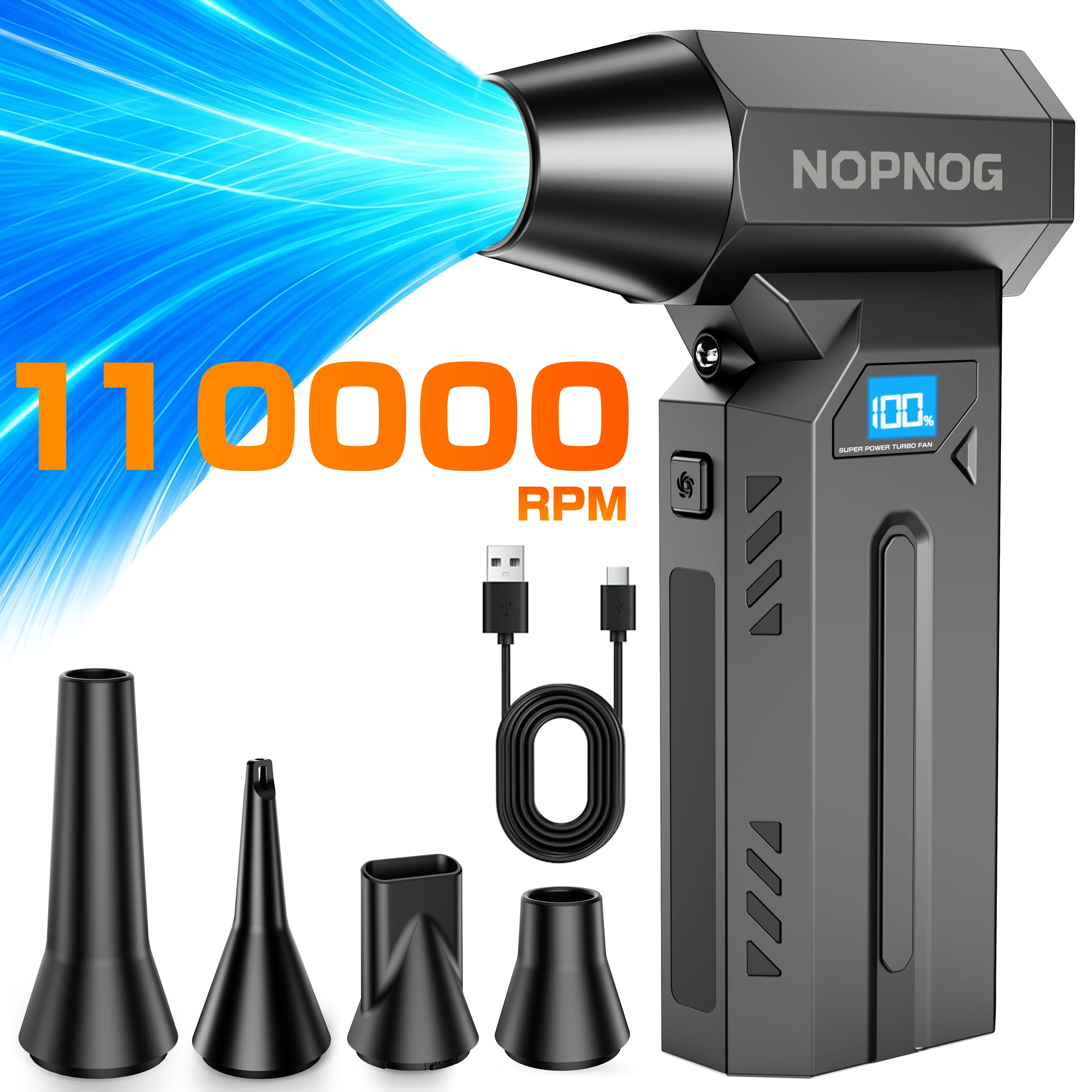 Blower Fan Turbo Violent Jet Fan Auto Accessories Electric Air Duster Car Handheld Cleaning Blowing Tools New Computer Keyboard