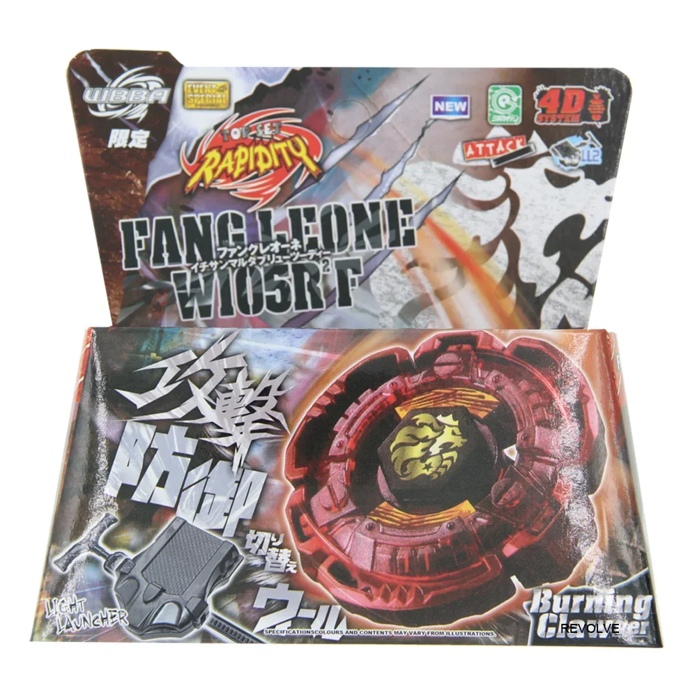 SPINNING TOP Metal Fusion Fight 4D System BB116D FANG LEONE W105R2F WITH launcher for Children Gift