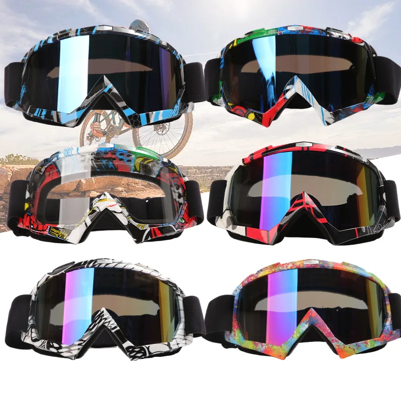 

2025 New Motorcycle Goggles, Windproof Dustproof Anti-Fog, Anti-Impact UV400 for Off-Road Riding Skiing Rock Climbing