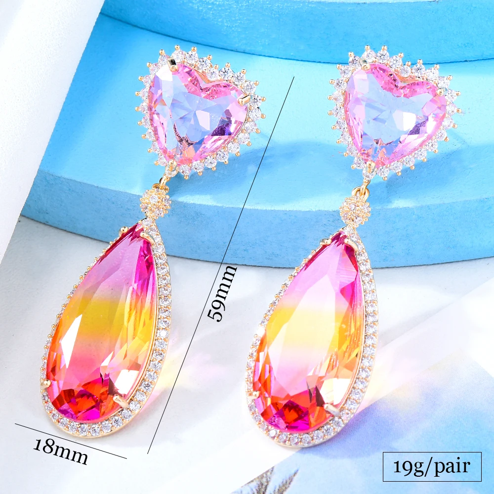 

Missvikki New DIY Shiny CZ Earrings For Women Bridal Wedding Girl Daily Surper Jewelry High Quality Hot Romantic Summer