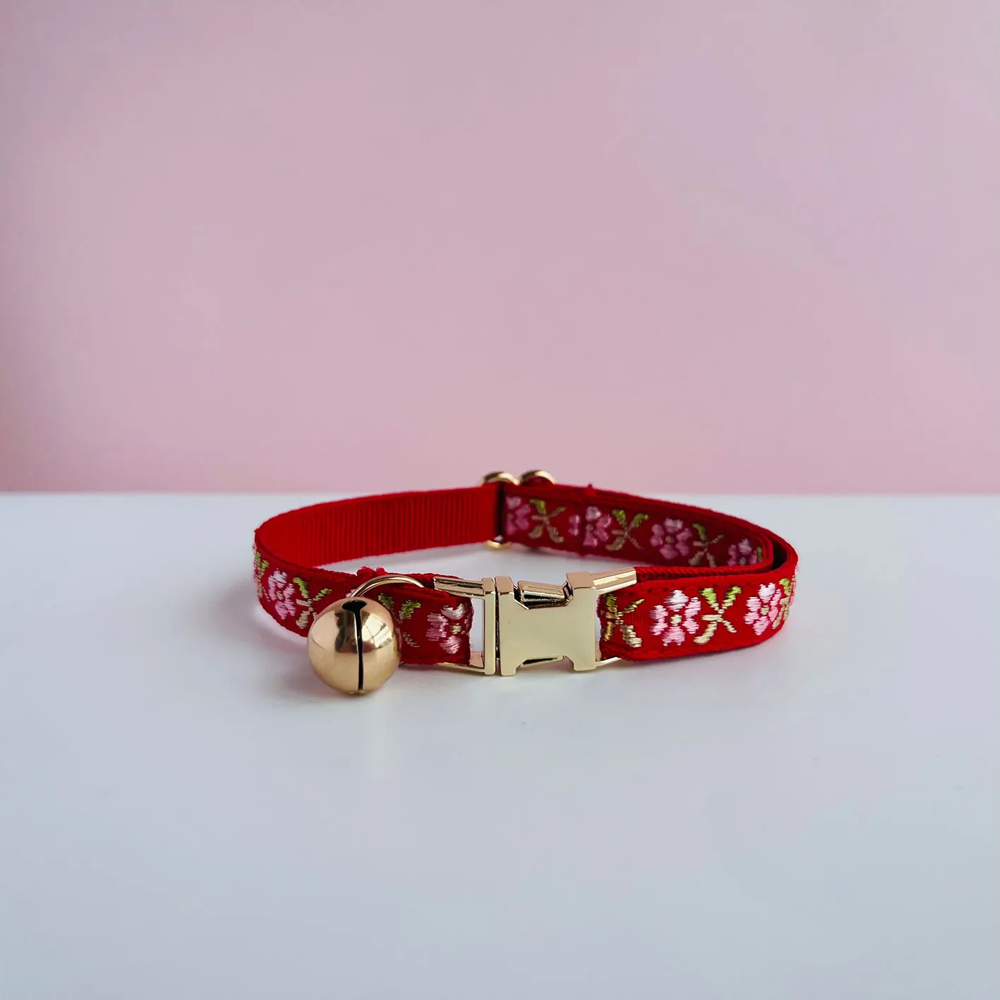 Customize Name Personalized Colorful Woven Pattern Cat Collar Jacquard Design Safety Breakaway Buckle_voghion.com