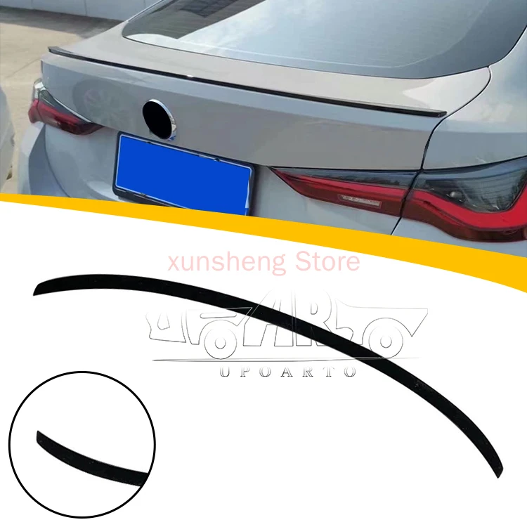 Material Fake Carbon Fiber Original Factory Style Rear Trunk Spoiler For BMW 4 Series G26 4doors 2021 2022 Car Styling ABS