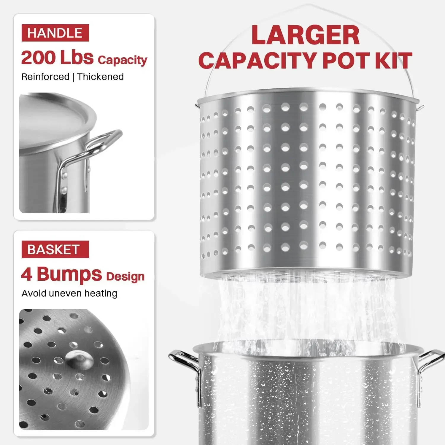 Outdoor Crawfish Boiler Seafood Boil Kit Includes Crab Pot Propane Burner Regulator Skimmer Dust Cover