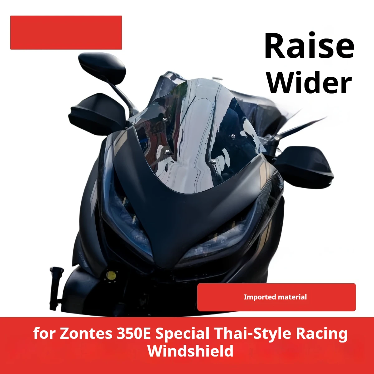 Competitive Windshield, Thai Version 350E Sports Visor, Shortened Chest Guard Plate for Zontes 350E Motorcycle Modification Part
