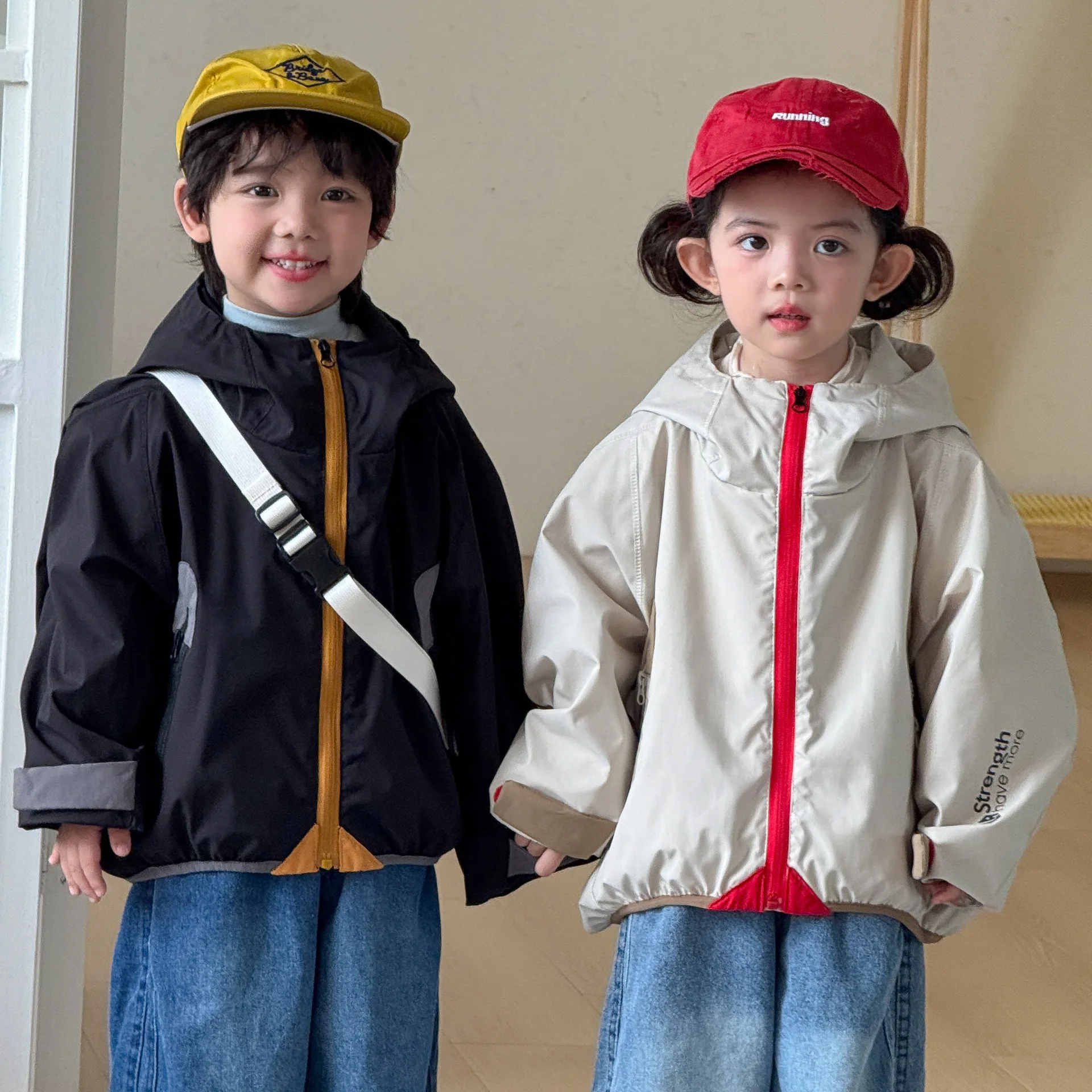 Kids 2026 Fleece Jacket Hooded Boys Windbreaker Waterproof Windproof 2026 New Fall Winter Girls Baby Top