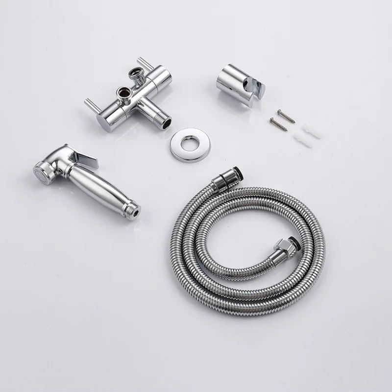 

Домашний пистолет-распылитель для унитаза, многофункциональная насадка-усилитель, независимый переключатель, набор для чистки смесителя для ванной комнаты, матовое золото