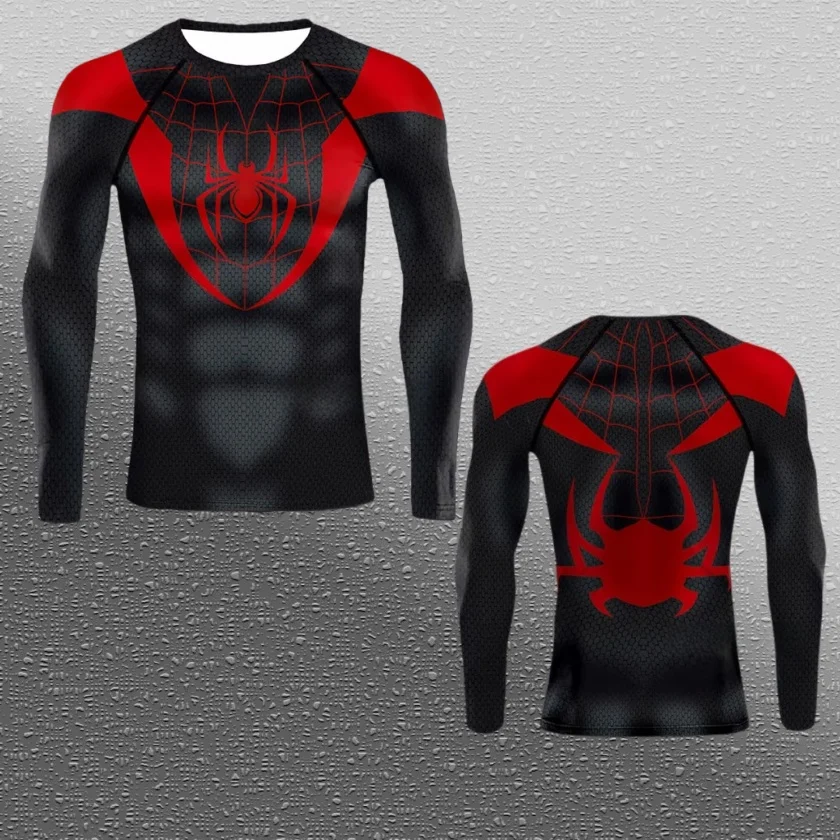 شعبية الأعجوبة خارقة كوس سلسلة أزياء الرياضة اللياقة البدنية الملابس الربيع والخريف طويلة الأكمام تي شيرت الملابس العائلية