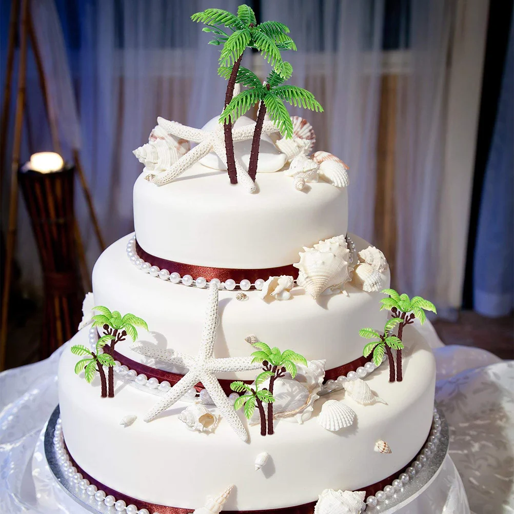 

16Pcs Glitter Coconut Tree Cake Picks Decorative Toppers for Cupcakes Birthday Party Wedding Garden Party Cake Decoration