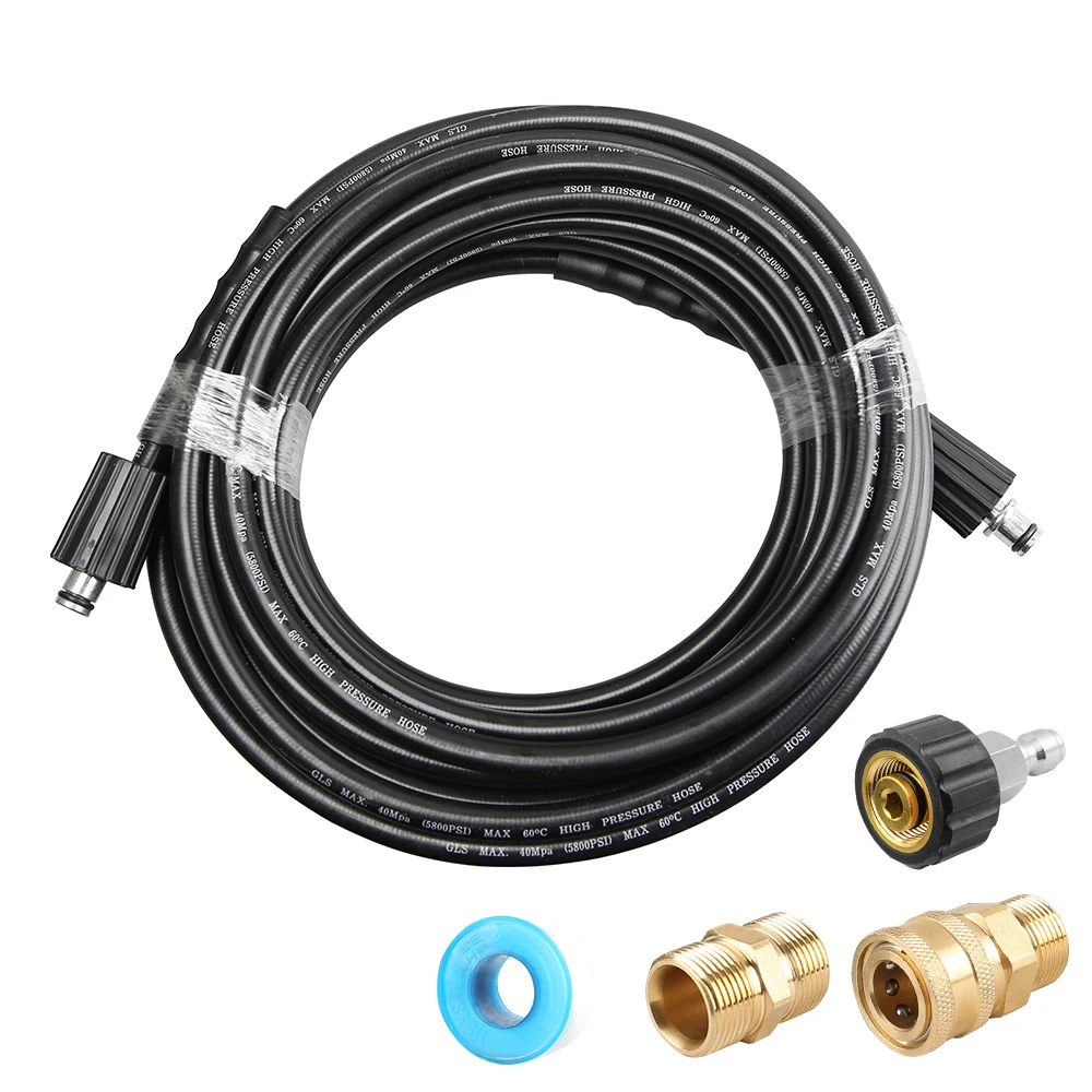 

5800PSI 50FT Black High Pressure Car Wash Washer Water Hose