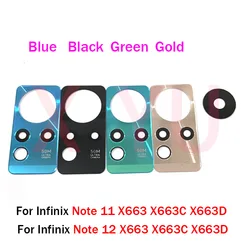 1Set For Infinix Note 11 12 X663 X663C X663D Rear Back Camera Glass Lens Cover With Adhesive Sticker Repair Parts