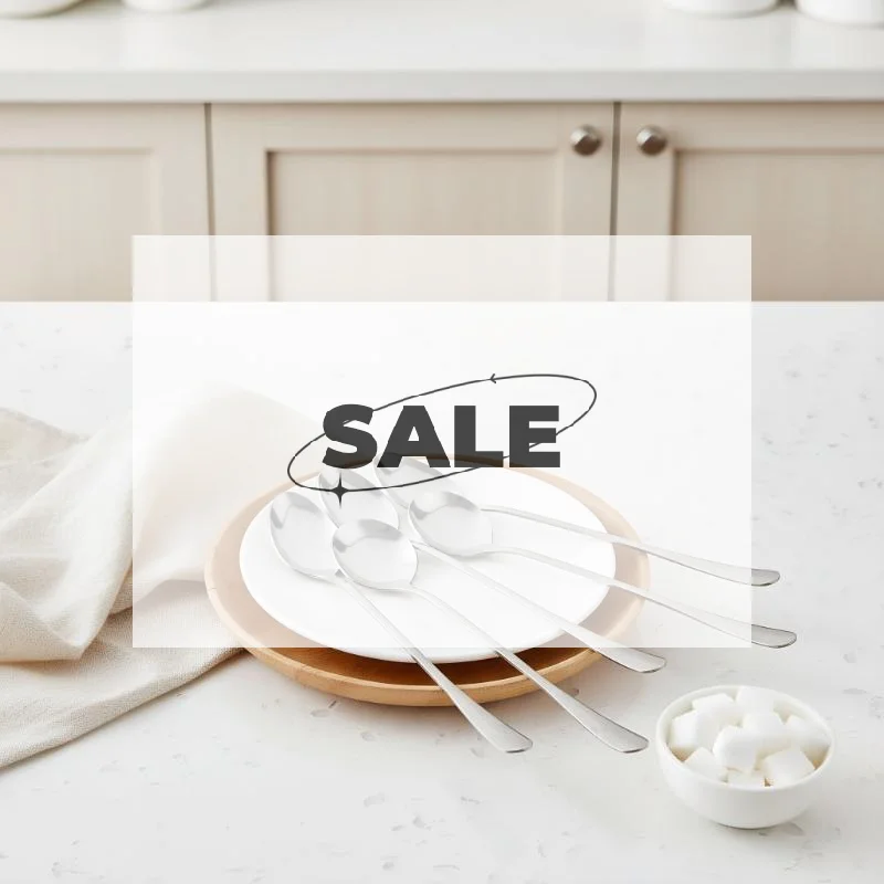 

Ideal for Home Use: Stainless Steel Long Handled Spoon; Perfect for Coffee, Ice Cream, Dinner & Fruit Fork