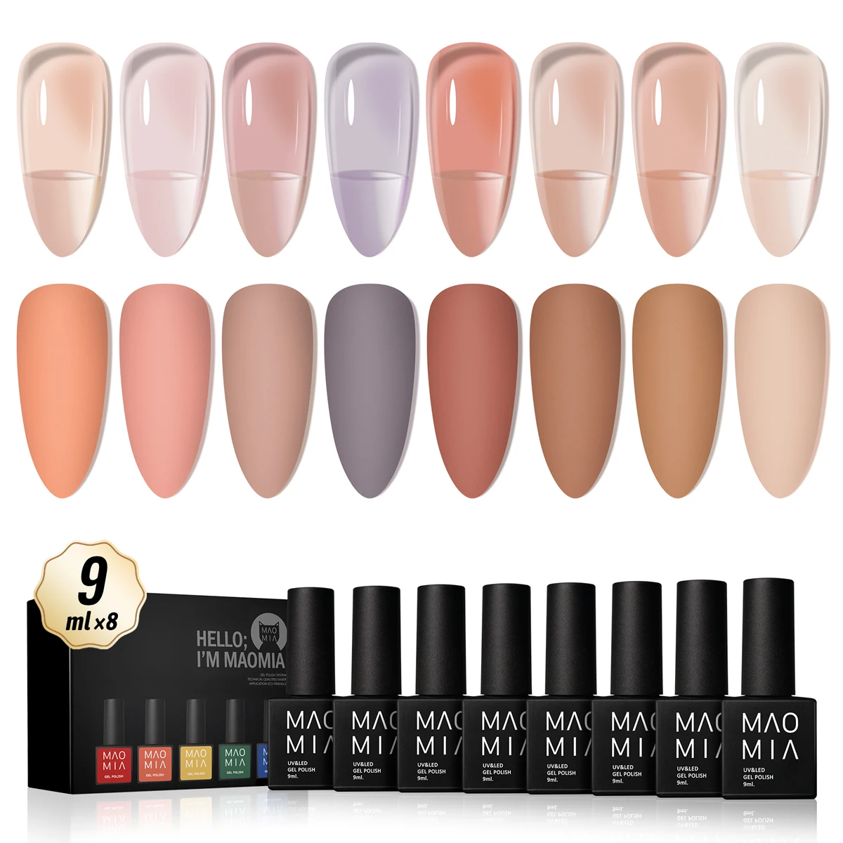 Charming Pink Nude Gel Nail Polish Kit Korea Semi Permanent Gel Varnish Nails Art Soak Off Uv Led Nails DIY Accesorios