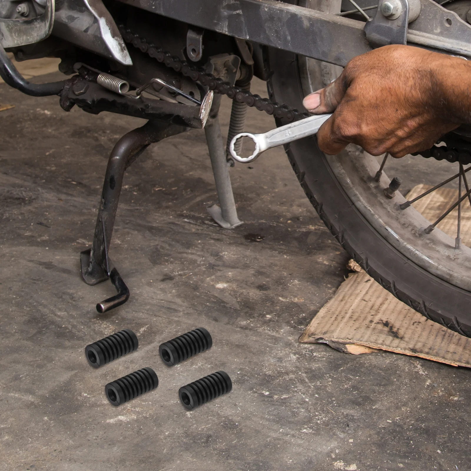 

4pcs Motorcycle Gear Shift Pads Rubber Anti-Slip Shifter Cover For Motorbike Shoe Protector Shift Guard Accessory