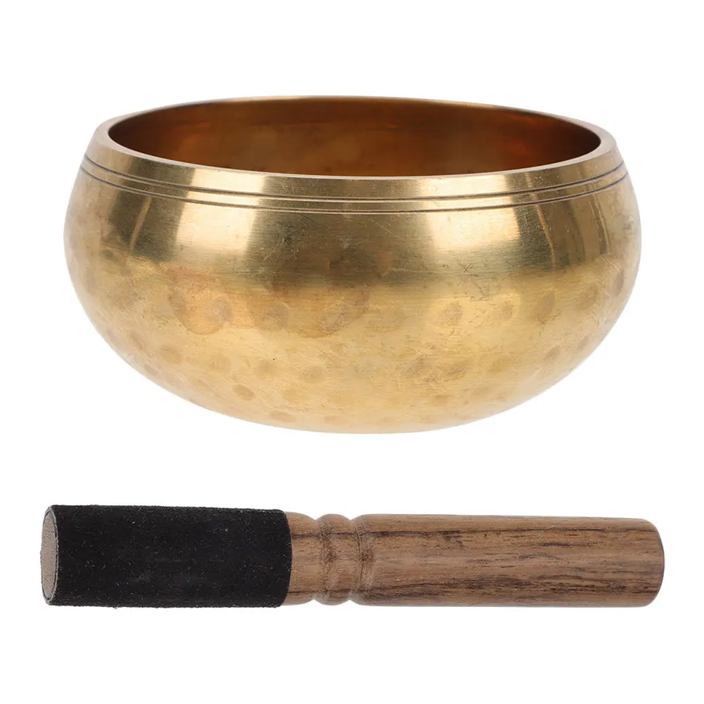1 مجموعة التأمل مجموعة صحون الموسيقى عالية الجودة النحاس للعلاج المحمولة الاسترخاء الديكور وعاء الصوت أداة