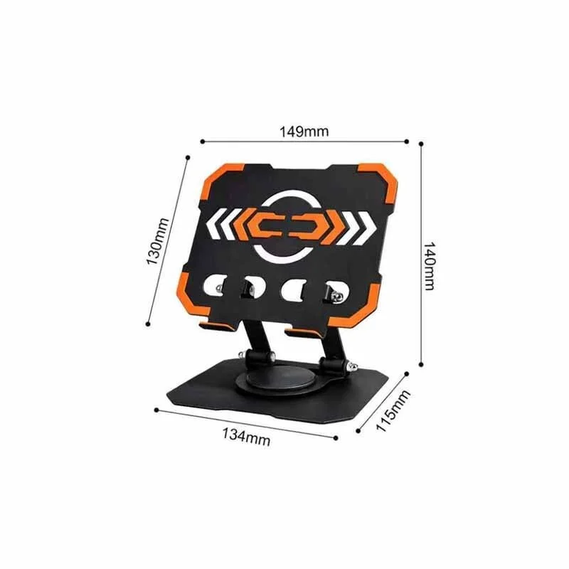 Verstellbarer Metall-Tablet-Ständer, faltbar, drehbar, universeller Desktop-Halter für Handy und Tablet, Wärmeableitung – Detail 4