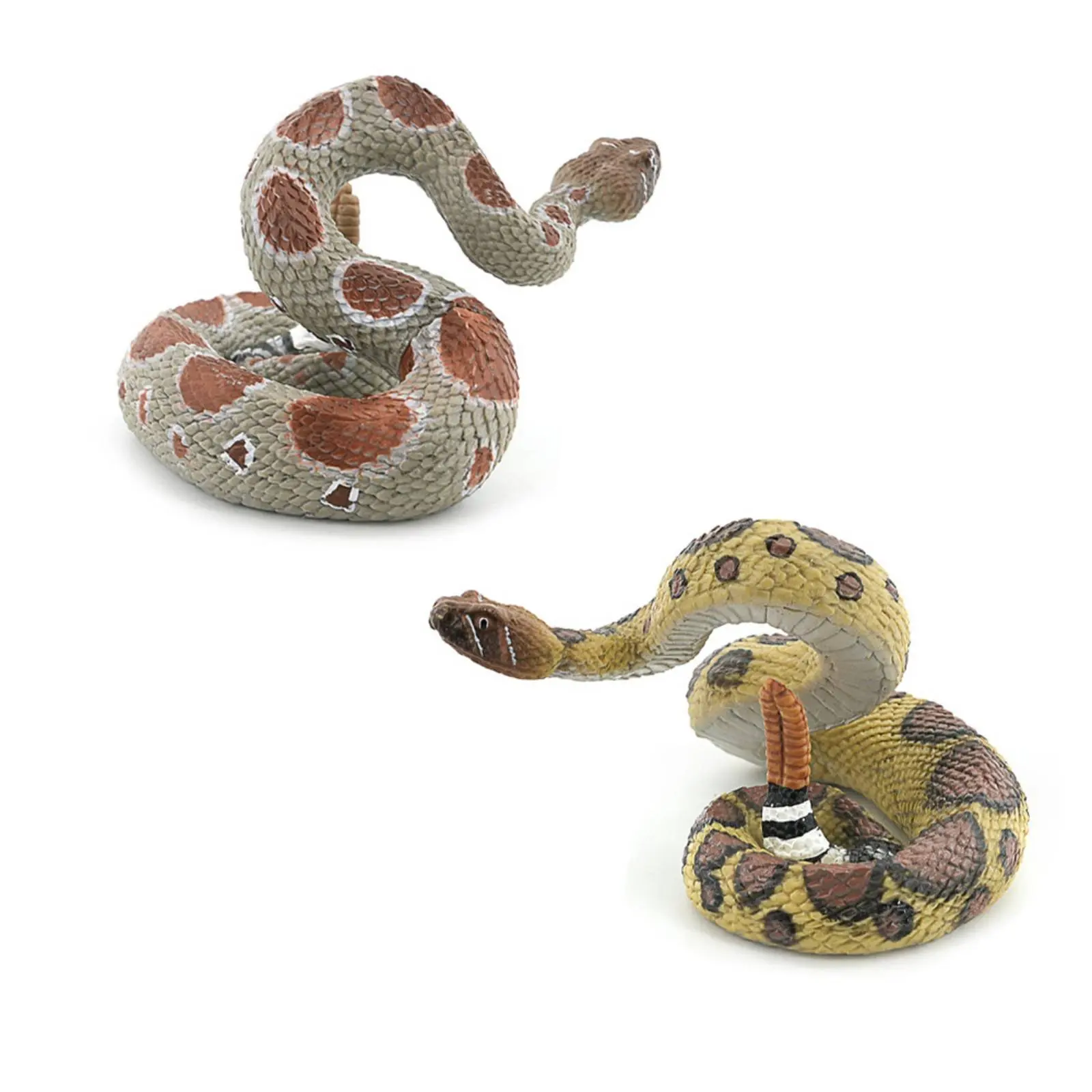 Rattlesnake Figurine Realistic Rattlesnake Figure Snake Toy Model Collectible Snake Toy Sturdy for Children
