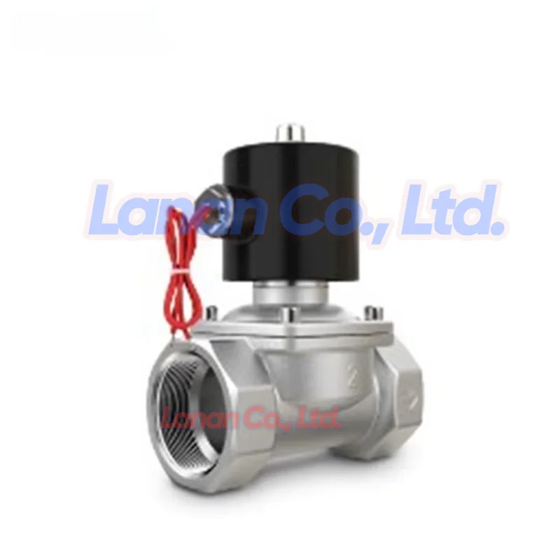 Lanan 304 Stainless Steel Solenoid Valve Normally Closed 2W Water Valve DN8 DN10 DN15 DN20 DN25 AC220V DC24V DC12V