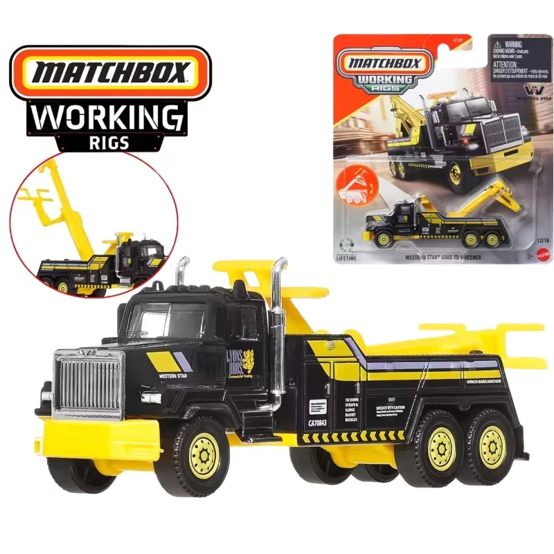 Matchbox JCY27 Western Star 6900 Xd Wrecker Working Rigs Diecast Metal Collectible Model Road Tractor For Adult Collectors