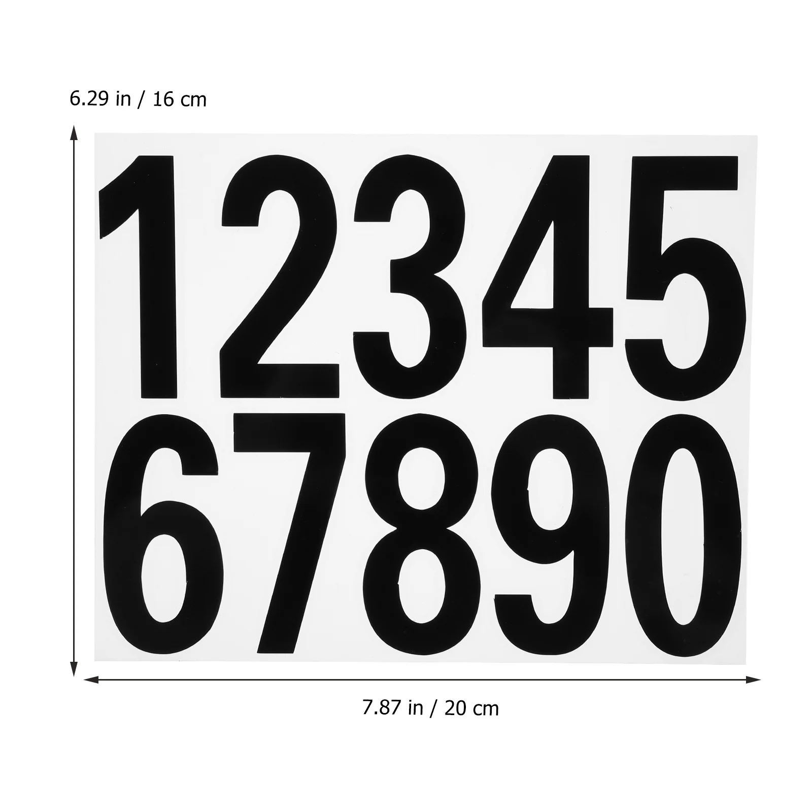 

4Sets Number Reflective Decals for Mailbox Address Sign Personalized Safe Travel Tear Off Film Convenient