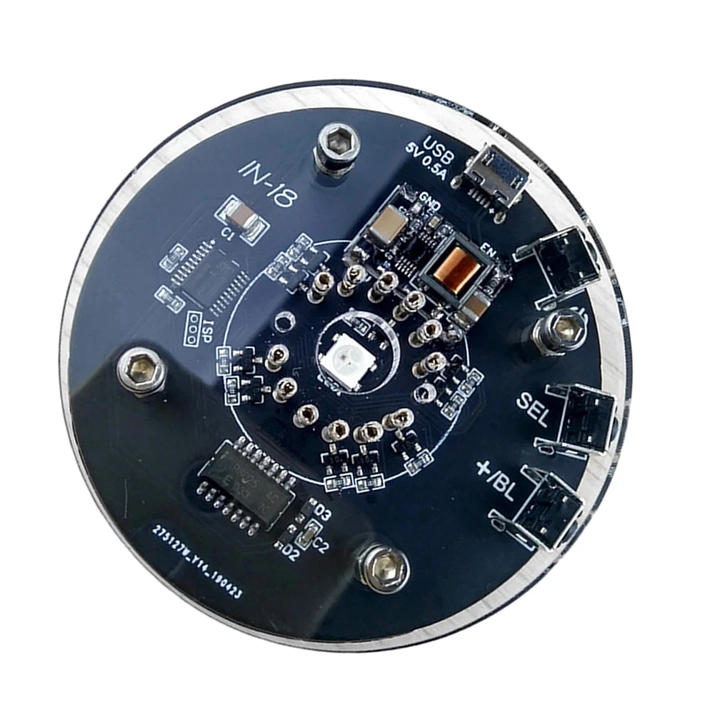 IN-18 Vintage Glow Tube Clock with Pre Installed PCB Backup Battery and 12/24 Hour Display for Desk Placement or Display Case