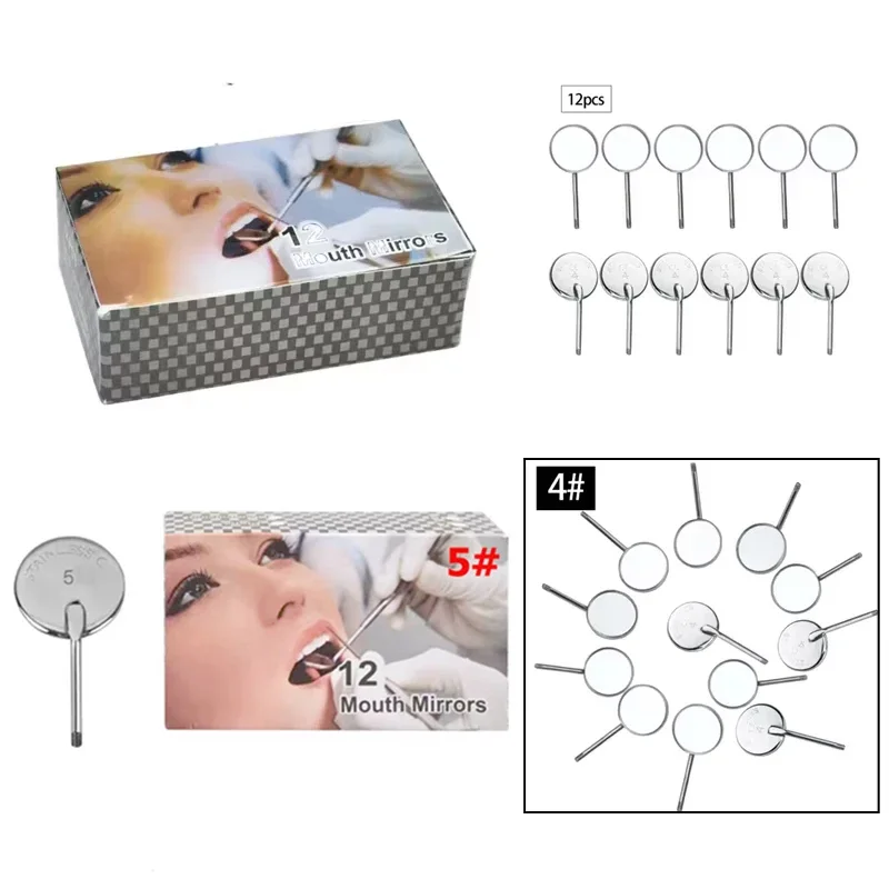 Dental 5# Mouth Mirror Anti Fog Front Surface Diameter 2.2cm Dentistry Oral Care Exam Instrument