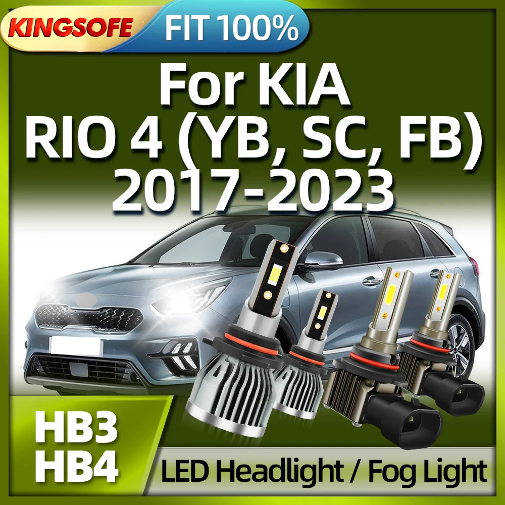 

KINGSOFE 30000LM 150W Led Powerful Lamps HB3 Bulb HB4 Fog Light For KIA RIO 4 (YB SC FB) 2017 2018 2019 2020 2021 2022 2023