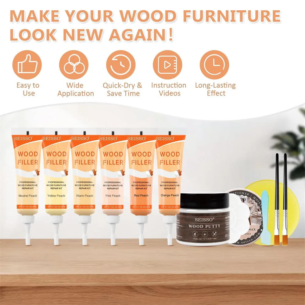 

Полировка древесины, воск, набор для ремонта деревянной мебели с отверстием для шпаклевки, царапины, трещины, пятна, пол, стол, набор для ремонта шкафа, наполнитель для дерева