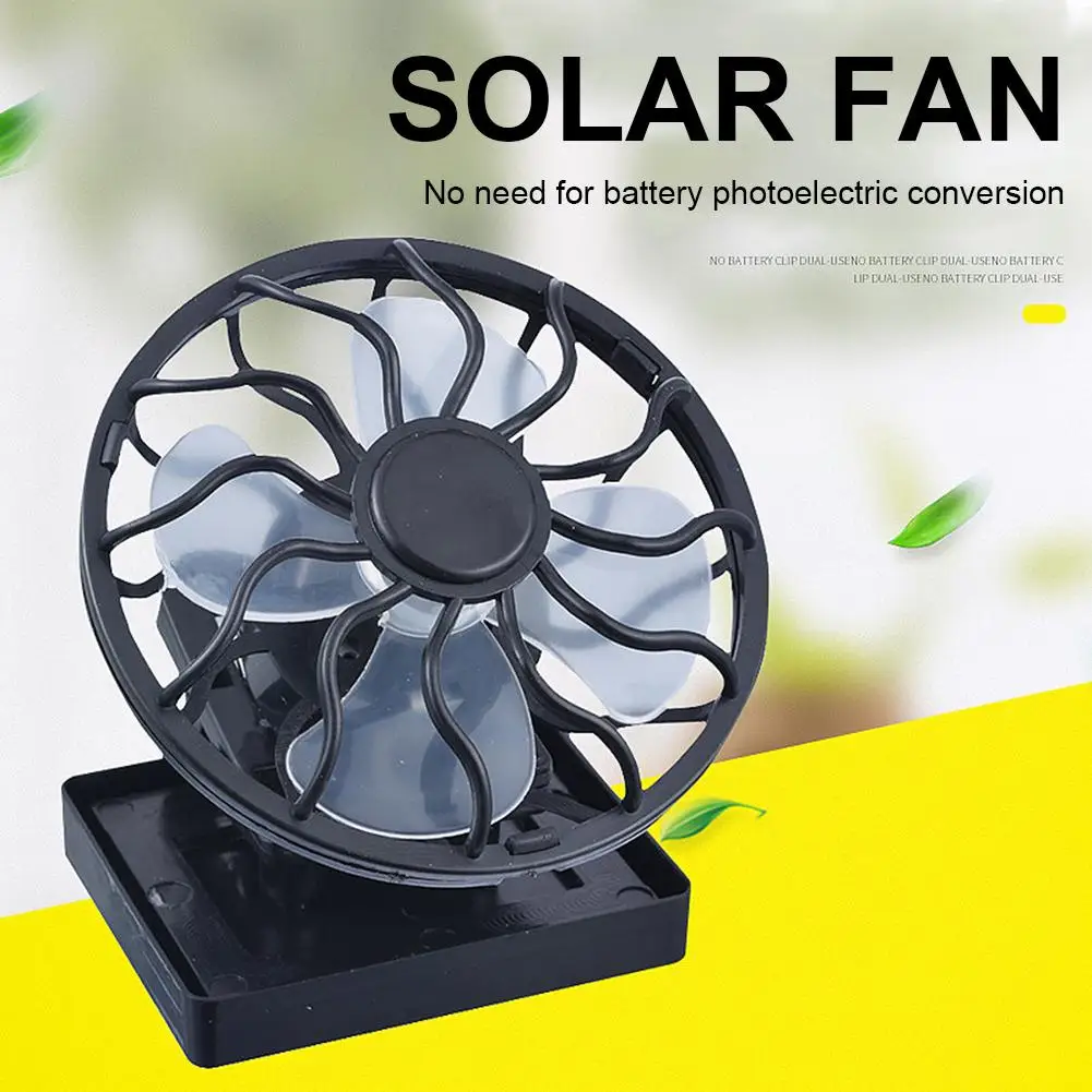 Solar Mini Fan Portable Clip  Desktop Table Fan Traveling Cooler
