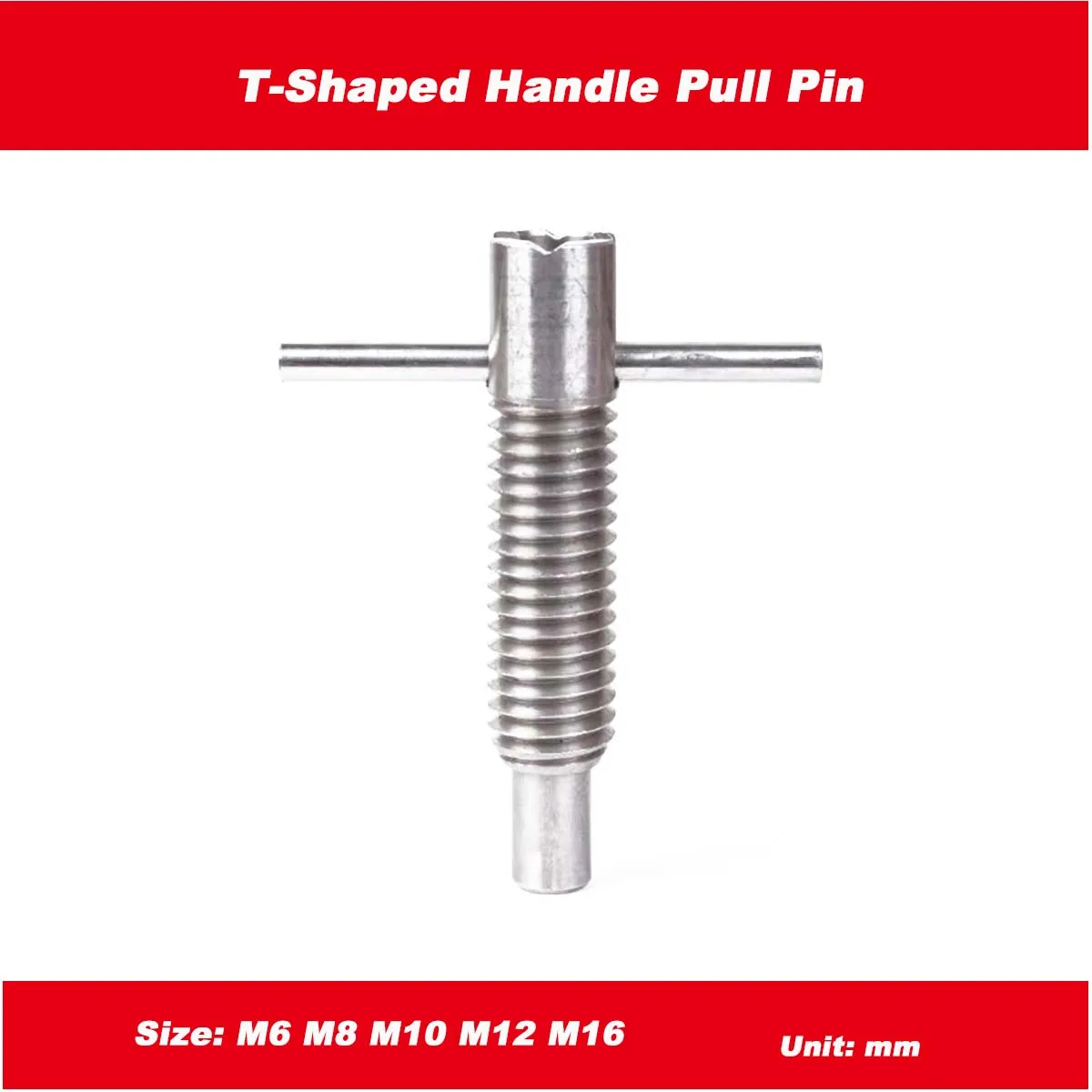 Guangluo T-shaped Handle Pull Pin/spring Indexing Pin/knob Plunger Telescopic Positioning Column M6m8m10m12m16