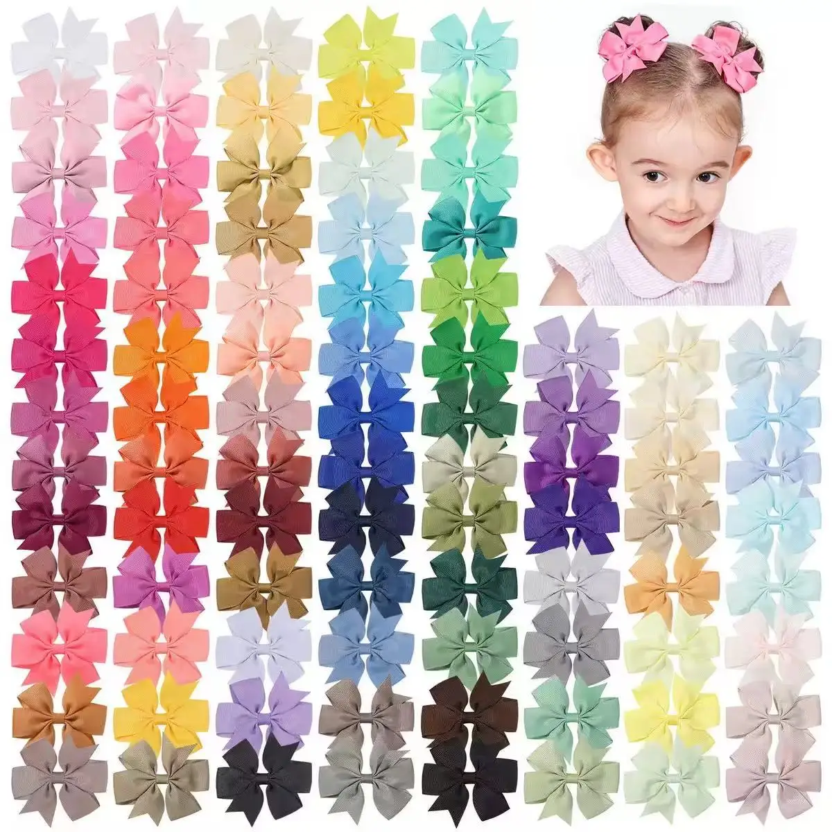

Handmade Kids Hair Clip Lovely Decorative Ribbon Bow Baby Hair Pin Baby Barrette FIsh Tail Bow Hair Accessories