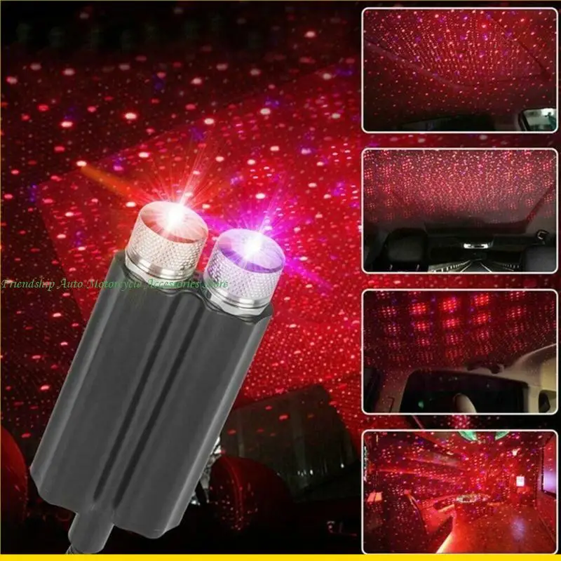 Szch USB Night Light, Star Projector Night Light, Romantic Interior Auto Lights, Portable Auto Roof Lights Decoration