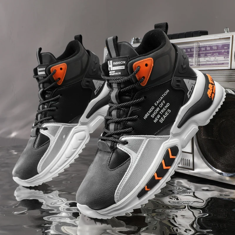 

Men's Winter Boots Warm Waterproof Non-Slip Plush Sneakers Shoes - Winter Slippers Male Tenis Boots