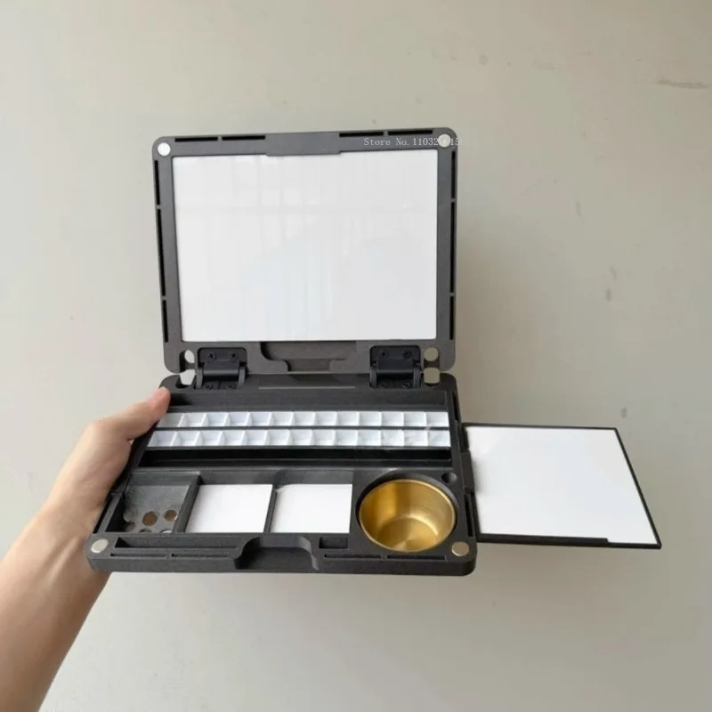 3d Printed Portable Multi-functional Watercolor/gouache Sketch Box Artist Art Supplies Watercolor Painting Palette Travel  Box