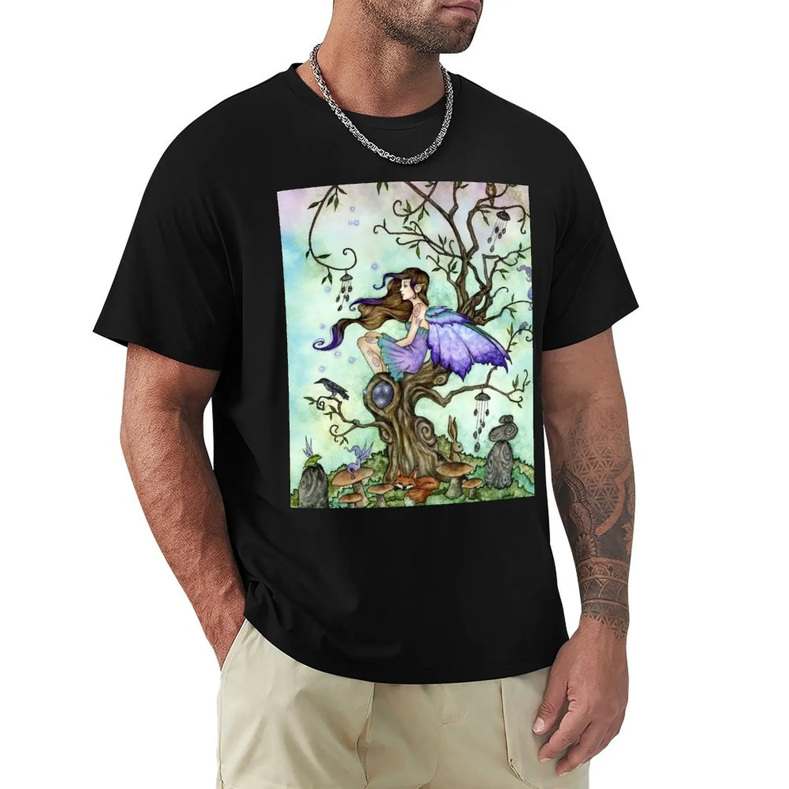 Wind Chimes T-Shirt Work Wear Short Sleeve T-Shirt