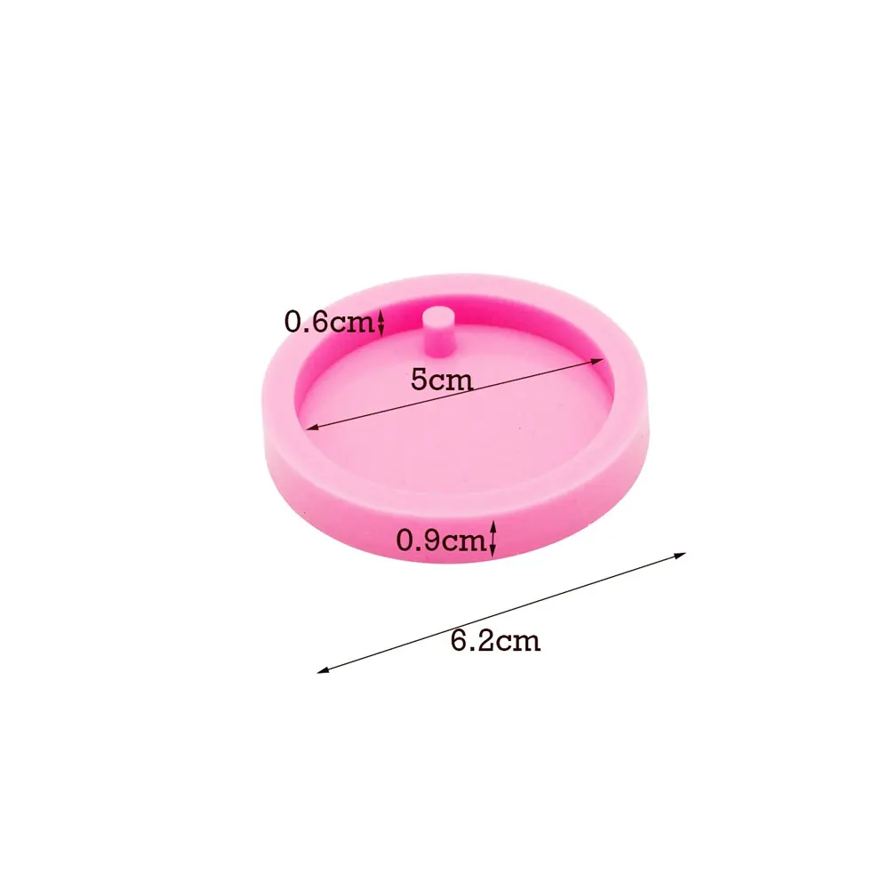 DIY Round Keychain Silicone Mold Key Ring Mold Epoxy Resin Molds for Jewelry