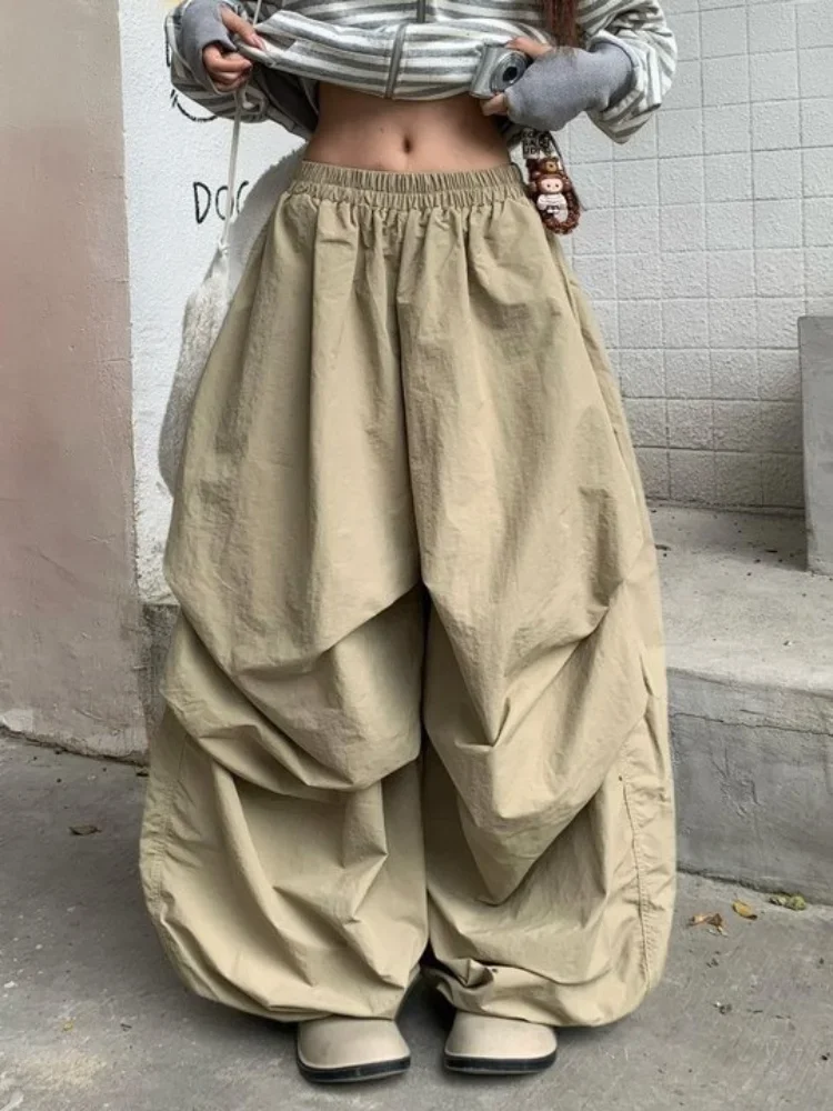 

2026 American Retro Y2K Harajuku Style Hip Hop Punk Loose Wide Leg Pants Casual Sports Hip Hop Work Pants Casual Trend