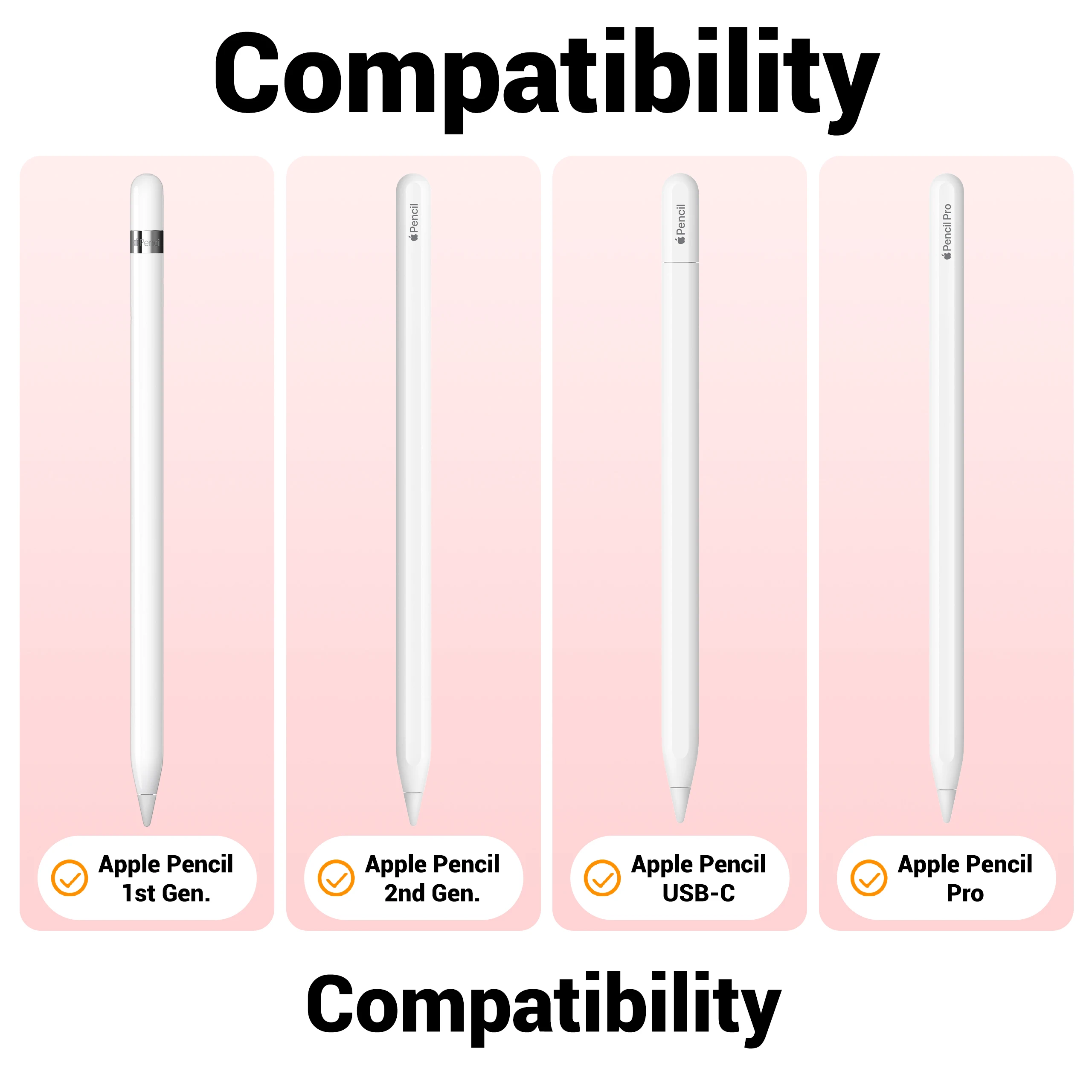 Replacement Tips for Apple Pencil 1/2/3, Apple Pencil Pro 4/6 Pack, 2B Soft Tips, Suitable for iPad Pro Pencil 1/2/3 Stylus Fine Tip