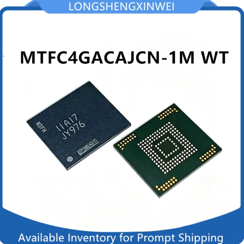 1PCS New MTFC4GACAJCN-1M WT Original FBGA153 Silk Screen JY976 4GB Storage IC Chip in Stock