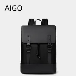 AIGO Waterproof Nylon Men's Large Laptop Backpack Rucksack for Travel Business Urban School Bag Man Anti-theft Backpack Mochila