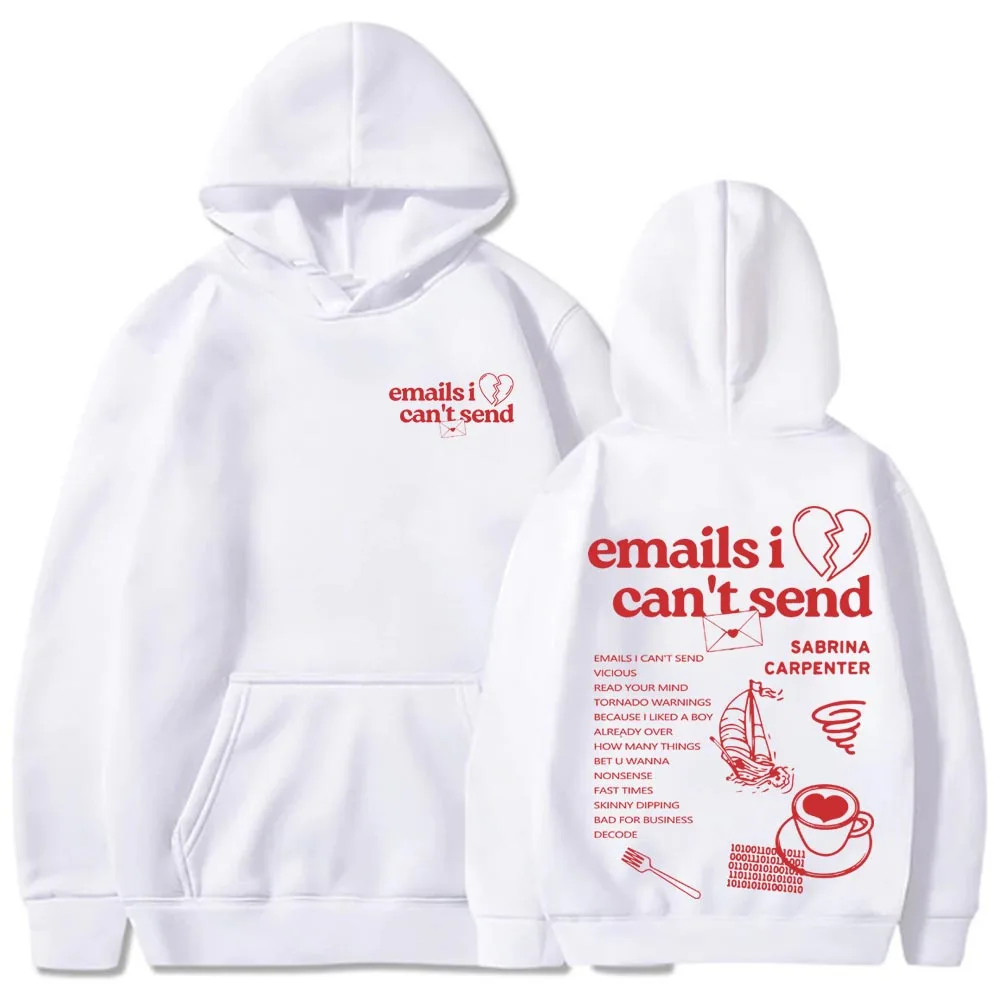 Sabrina Carpenter Nonsense Emails I Can‘t Send Hoodies Women\'s  Hoodie Harajuku Long Sleeve Sweatshirts Unisex Fan Gift