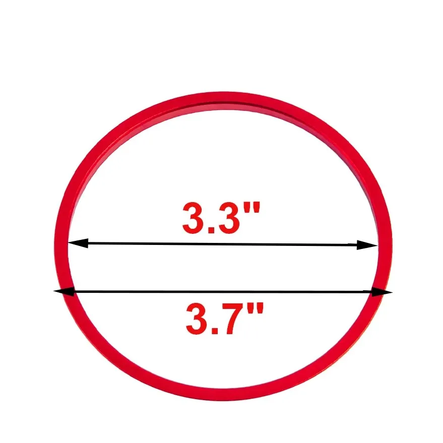 Embellecedores de anillo circundante exterior para Interior de coche, 4 piezas, color rojo, Tacoma para Toyota 2016, 2017, 2018, 2019, 2020, 2021,