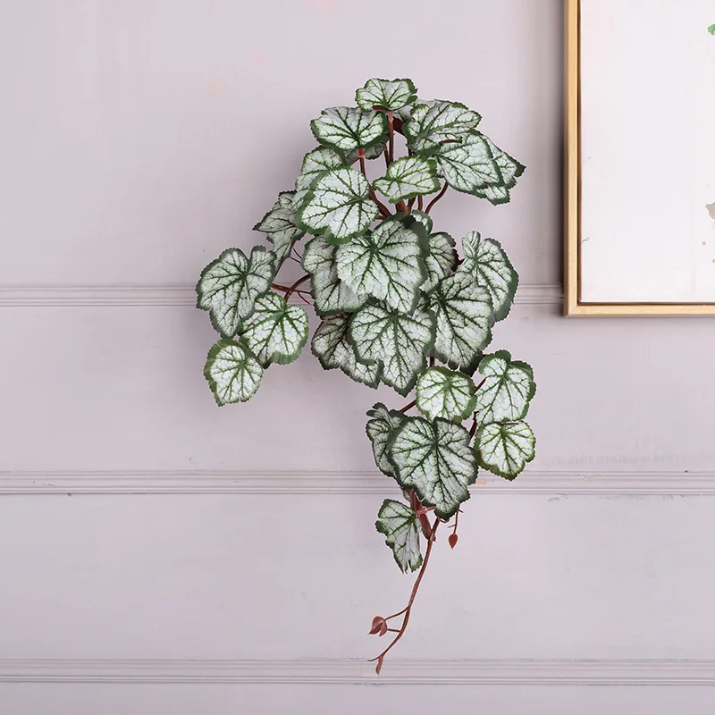 Grüne künstliche Pflanzen Simulation Wandbehang gefälschte Blatt Rattan echte Schildkröte Rattan Hochzeit Hotel Party Home Decor Accessori – Detail 13