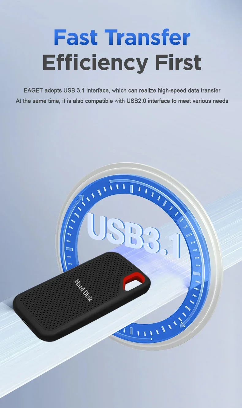 محرك أقراص صلبة محمول عالي السرعة ، محرك أقراص صلبة ، USB ، نوع C ، وحدة تخزين كبيرة ، محرك أقراص صلبة لأجهزة الكمبيوتر المحمولة ، كمبيوتر شخصي ، ماك ، 1 صى ، 2 ، أصلي