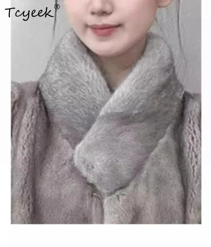 Tcyeek الراقية معطف فرو المنك الطبيعي النساء الملابس الشتوية منتصف طويلة معاطف الفرو الحقيقي النساء الباردة واقية جديد في معاطف Fourrure فام #4