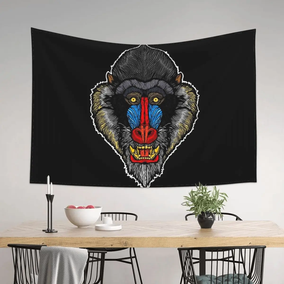 

Mandrill Face Tapestry Art Mural Decorative Wall Murals Bedrooms Decor Wall Deco Tapestry