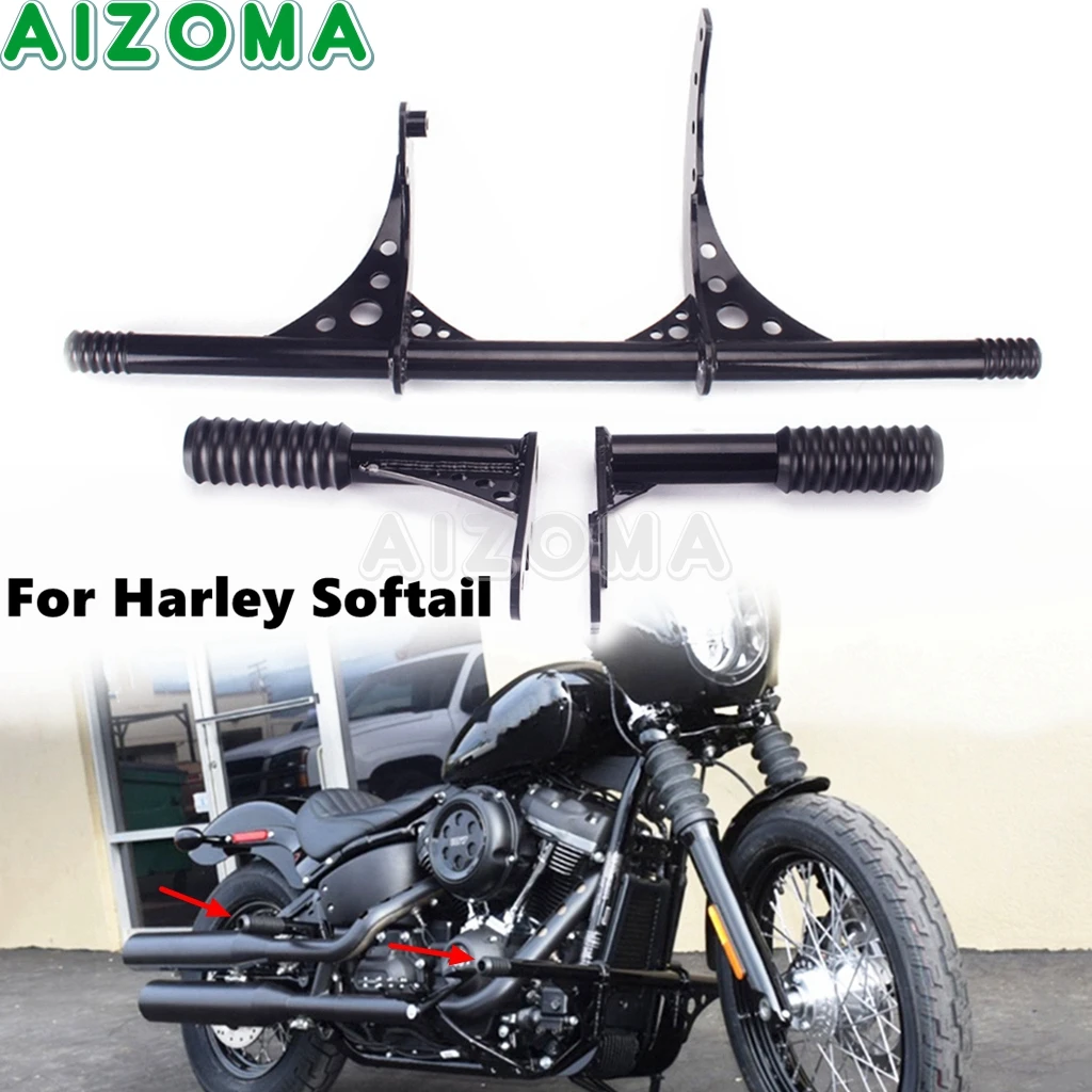 Highway Crash Bars Front Rear Pegs Protector For Harley Softail Street Bob FXBB 18-20 FXBBS 21-23 Fat Bob FXFB 18-19 FXFBS 18-23