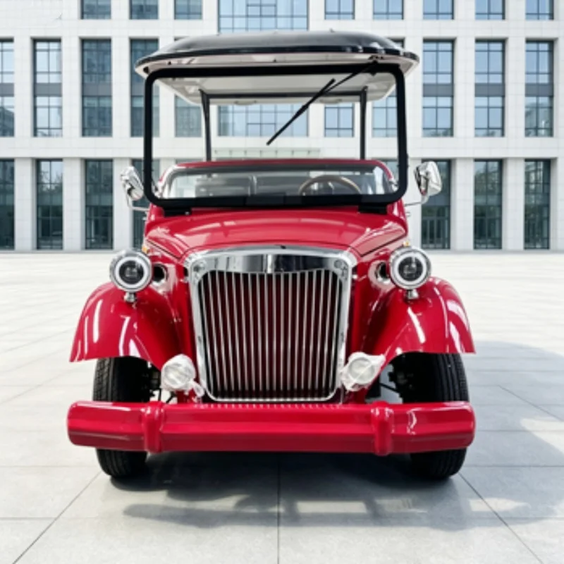 Electric Vintage Antique Car Club For Wedding Resort Hotel Tempered Glass With Windshield Wipers Free Custom Body Seat Colors